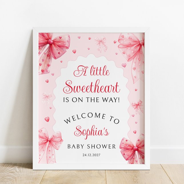 Little Sweetheart Valentines Baby Dusche Willkomme Poster (Von Creator hochgeladen)