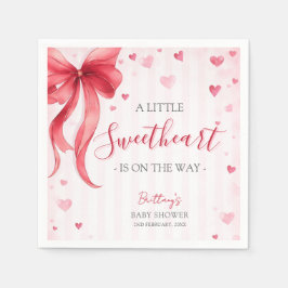 Little Sweetheart Valentines Baby Shower Serviette
