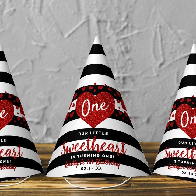 Little Sweetheart Valentine's Day Any Age Birthday Partyhütchen (Von Creator hochgeladen)