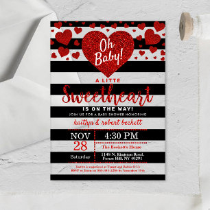 Little Sweetheart Valentine's Day Baby Shower Acryleinladungen
