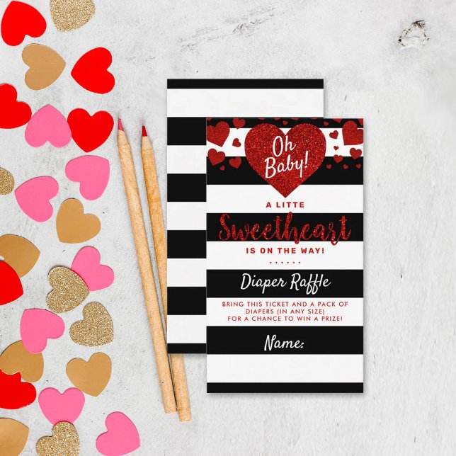 Little Sweetheart Valentine's Day Baby Shower Begleitkarte (Von Creator hochgeladen)