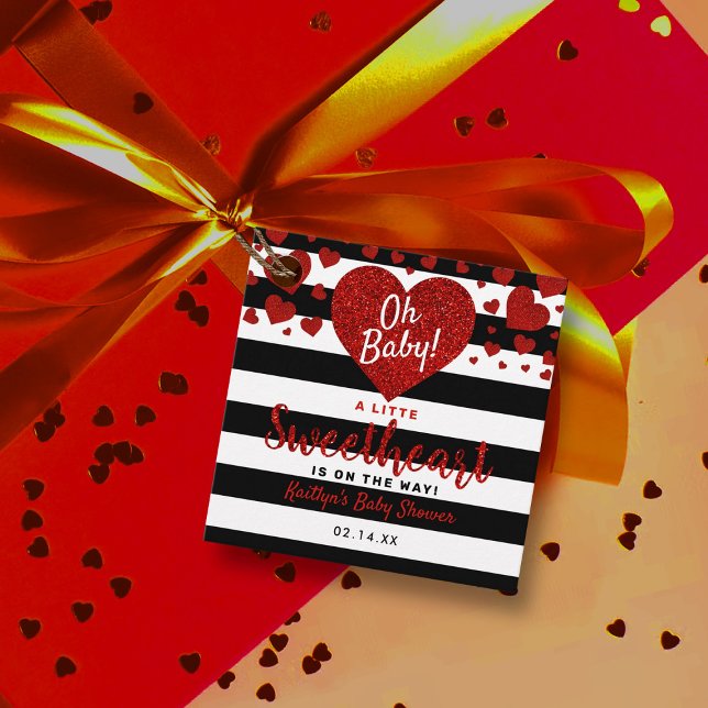 Little Sweetheart Valentine's Day Baby Shower Geschenkanhänger (Von Creator hochgeladen)