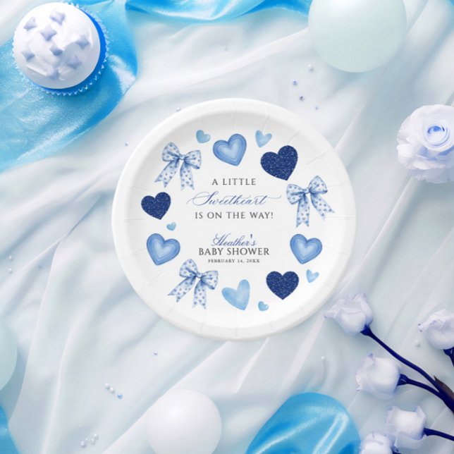 Little Sweetheart Valentines Day Baby Shower Pappteller (Von Creator hochgeladen)