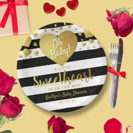 Little Sweetheart Valentine's Day Baby Shower Pappteller