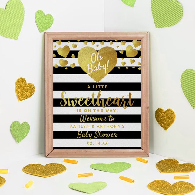 Little Sweetheart Valentine's Day Baby Shower Poster (Von Creator hochgeladen)