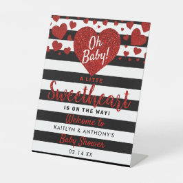 Little Sweetheart Valentine's Day Baby Shower Sockelschild