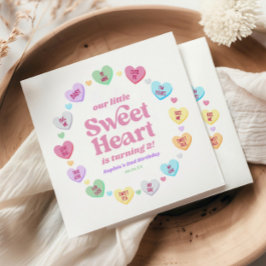 Little Sweetheart Valentine's Day Birthday Party Serviette