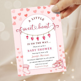 Little Sweetheart Valentine's Day Girl Baby Shower Einladung