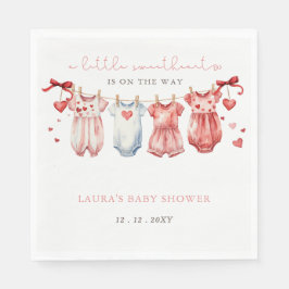 Little Sweetheart Valentines Girl Baby Dusche Serviette