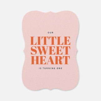 Little Sweetheart Valentine's Girl Erster Geburtst Einladung