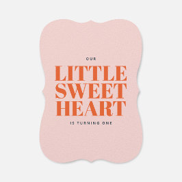 Little Sweetheart Valentine's Girl Erster Geburtst Einladung