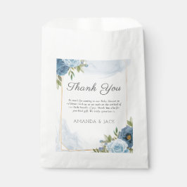 Little Sweetie Elegante Blue Botanical Baby Shower Geschenktütchen