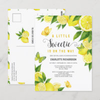 Little Sweetie Lemon Citrus Baby Dusche Einladung
