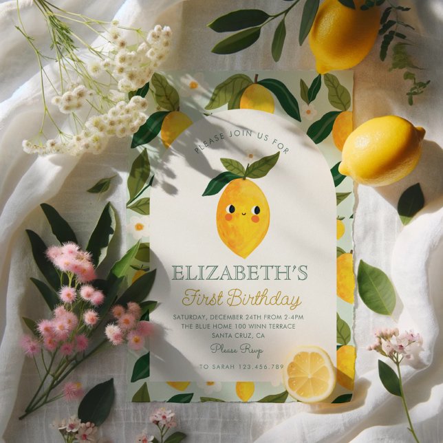 Little Sweetie Lemon macht einen Geburtstag Einladung (Von Creator hochgeladen)