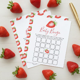 Little Sweetie Strawberry Baby Shower Bingo