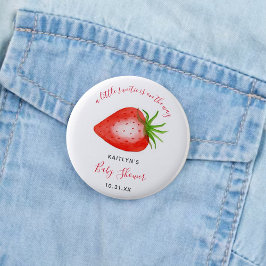Little Sweetie Strawberry Baby Shower Button