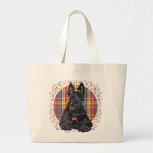Little Tartan Scottie Dog Jumbo Stoffbeutel