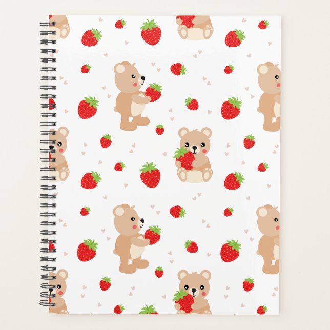Little teddy bear with strawberry planer (Vorderseite)