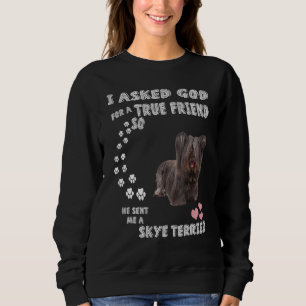 Little Terrier Fluffy Dog Mama Vater Kostüm Niedli Sweatshirt