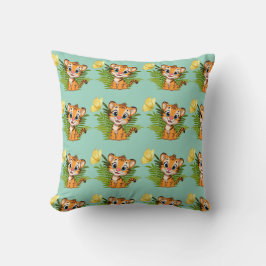  Little Tiger & Butterfly Throw Pillow Kissen