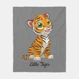 Little Tiger Design Fleece Blanket