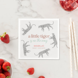 Little Tiger Modern Gray Baby Dusche Serviette