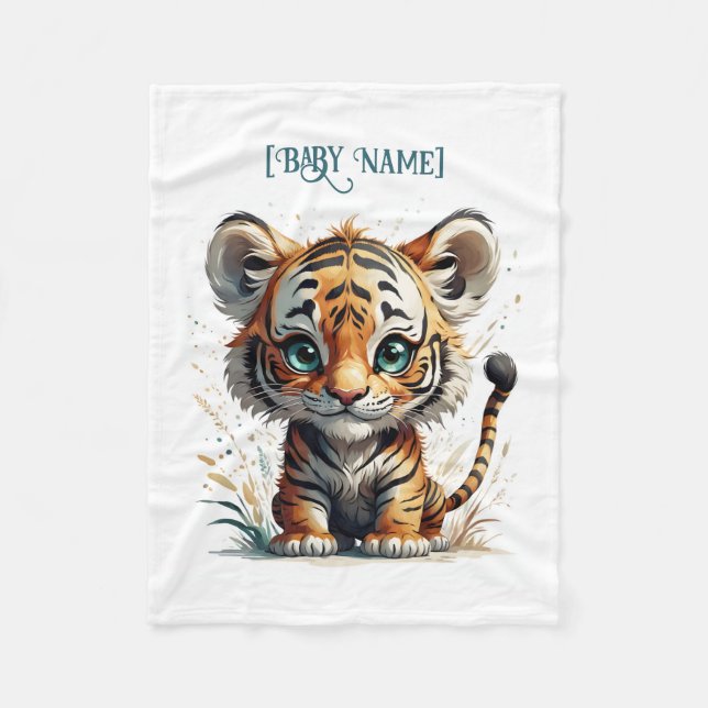 Little Tiger Personalisiert Fleecedecke (Vorderseite)