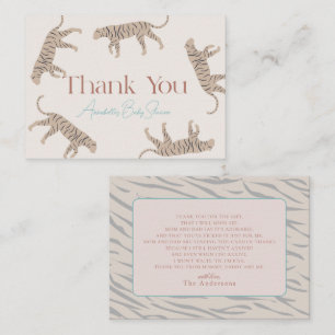 Little Tiger Taupe Baby Dusche Vielen Dank Mitteilungskarte