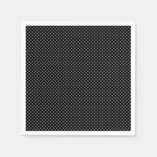 Little Tiny Polka Dots Schwarz und Weiß Serviette