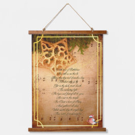 Little Town of Bethlehem Wall Tapestry Wandteppich Mit Holzrahmen