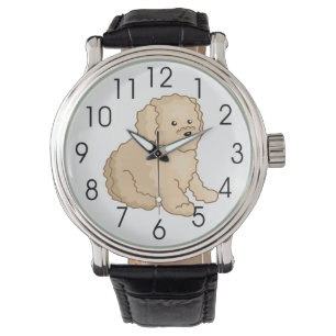 Little Toy Poodle Illustration Armbanduhr