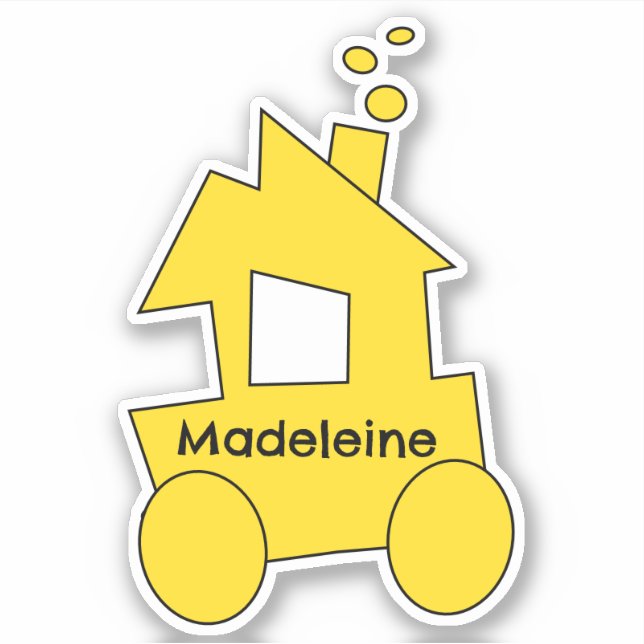 Little Train Birthday Party Aufkleber (Vorderseite)