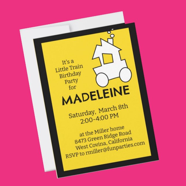 Little Train Birthday Party Einladung (Train Party invite Cover)