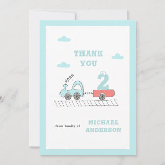 Little Train Boys zum Geburtstag Danke-Card Save The Date