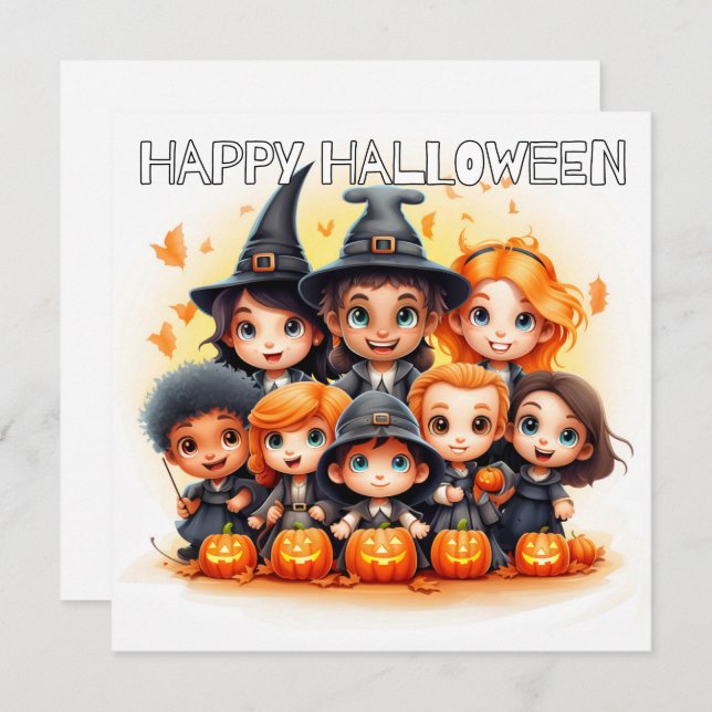 Little Trick 'R Treaters Happy Halloween Karte (Vorne/Hinten)