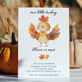 Little Turkey Birthday Einladung