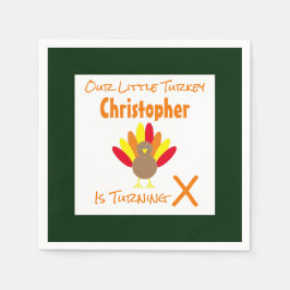 Little Turkey Birthday Serviette