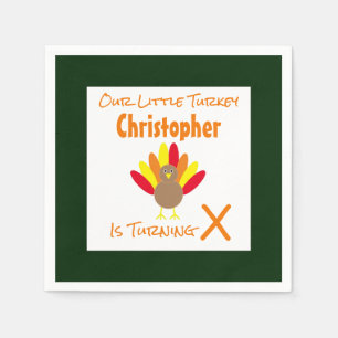 Little Turkey Birthday Serviette