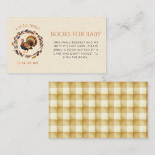 Little Turkey Books for Baby Fall Baby Shower Begleitkarte