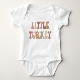 Little Turkey First Thanksgiving Outfit Baby Strampler
