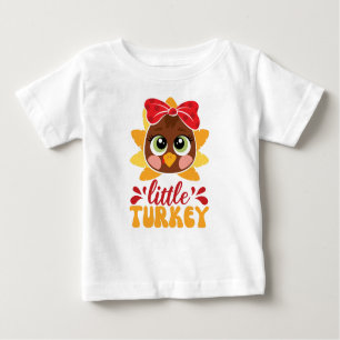 Little Turkey Girl Kids Erntedank Baby T-shirt