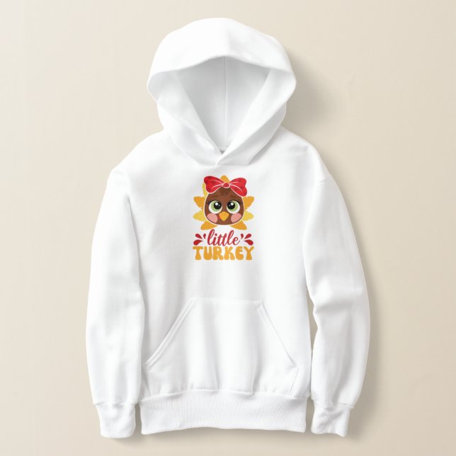 Little Turkey Girl Kids Erntedank Hoodie (Ablage )