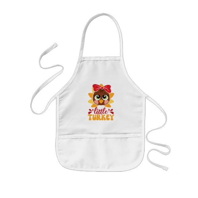 Little Turkey Girl Kids Erntedank Kinderschürze (Vorne)