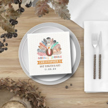 Little Turkey Thanksgiving Any Age Birthday Party