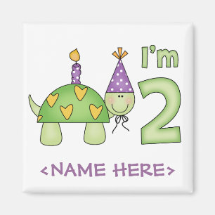Little Turtle 2. Geburtstag Magnet