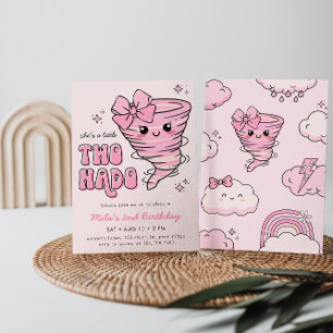 Little Twonado Pink Tornado 2. Geburtstag Einladung