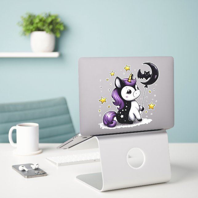 Little Unicorn Aufkleber (Laptop auf Schreibtisch)