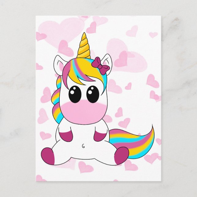 Little Unicorn Postkarte (Vorderseite)