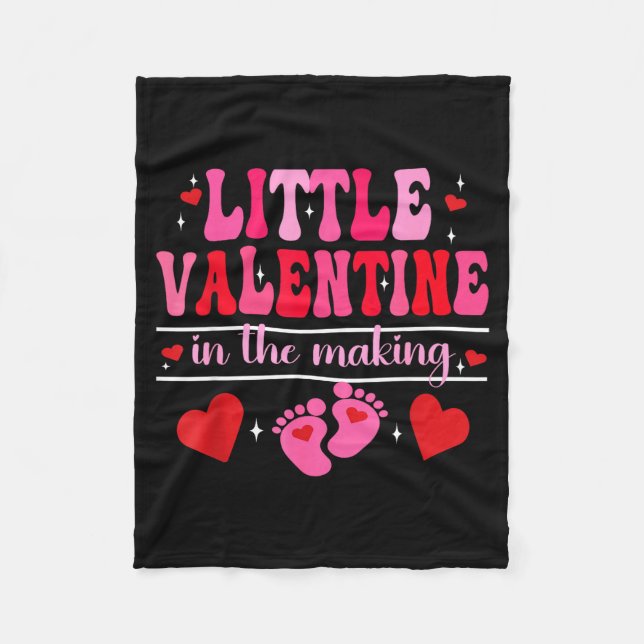 Little Valentine In The Making Valentine's Day Pre Fleecedecke (Vorderseite)