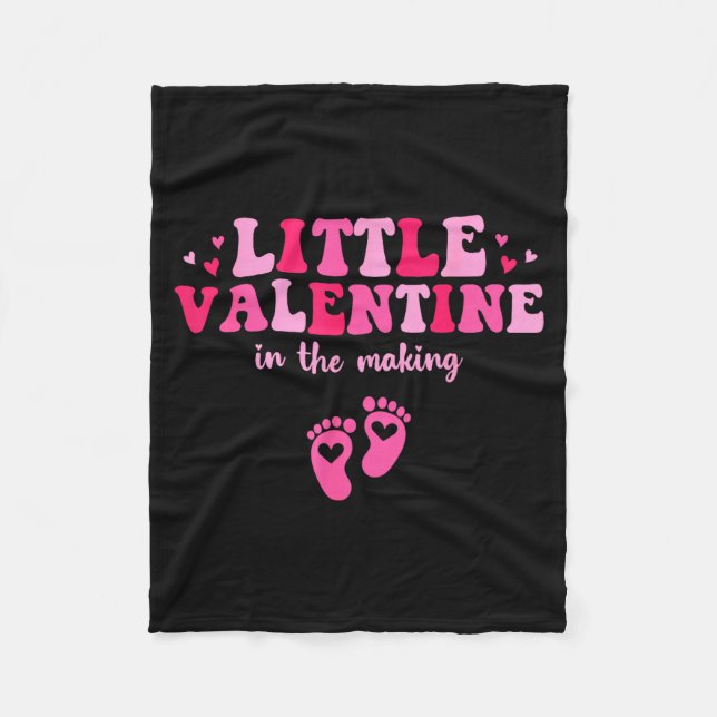 Little Valentine In The Making Valentine's Day Pre Fleecedecke (Vorderseite)